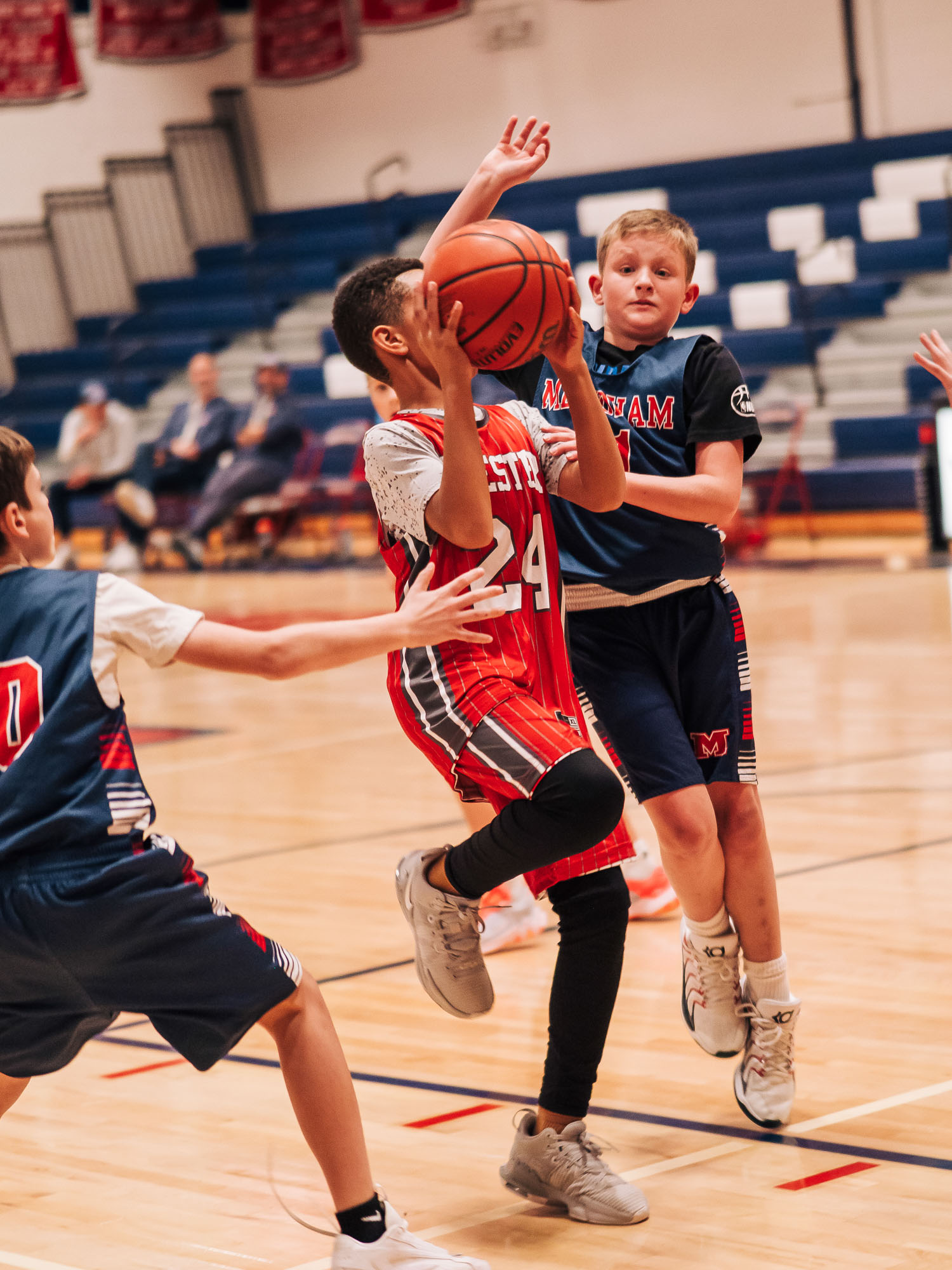 Chester player driving through contact