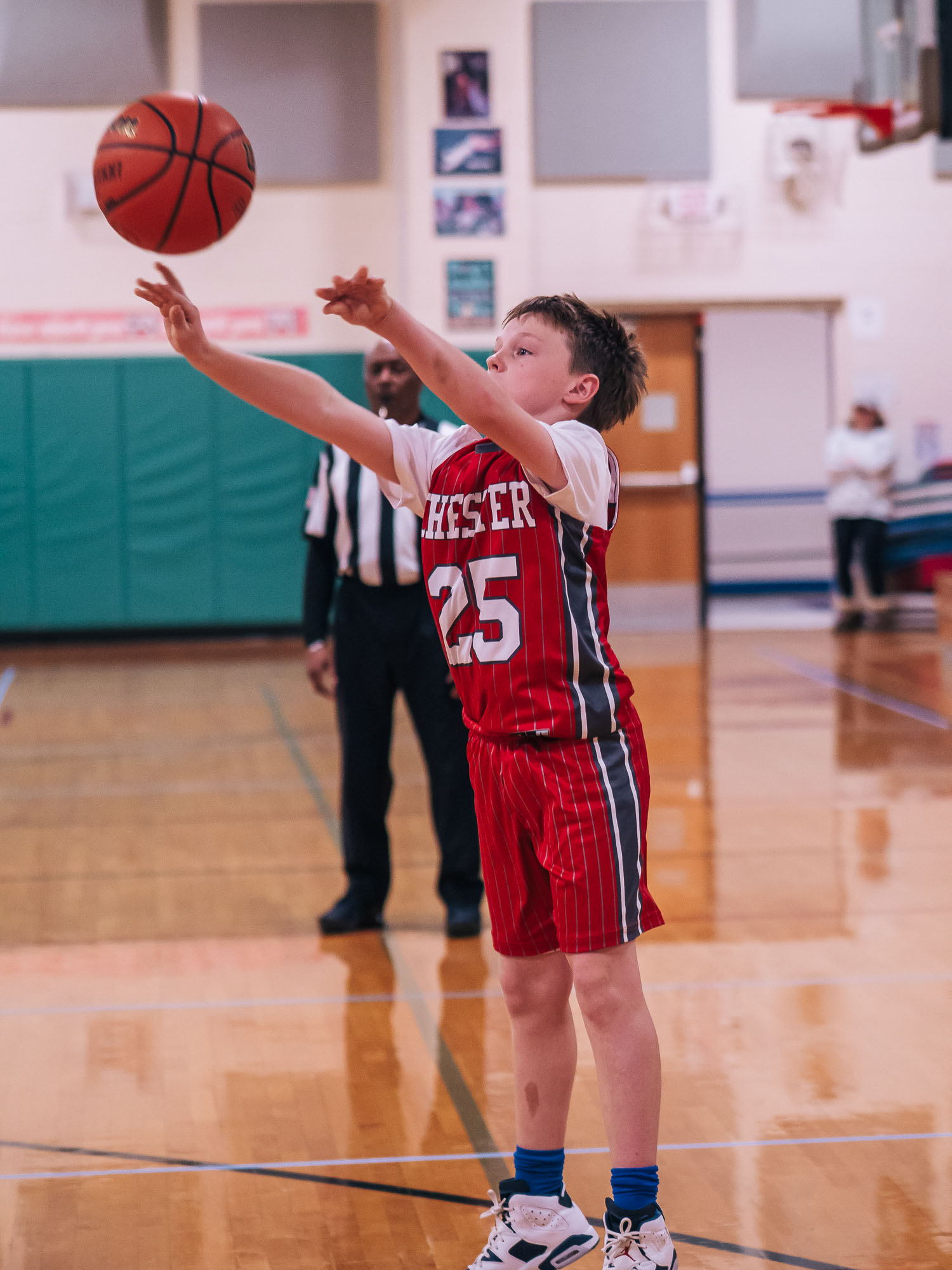 Shooting in green gym