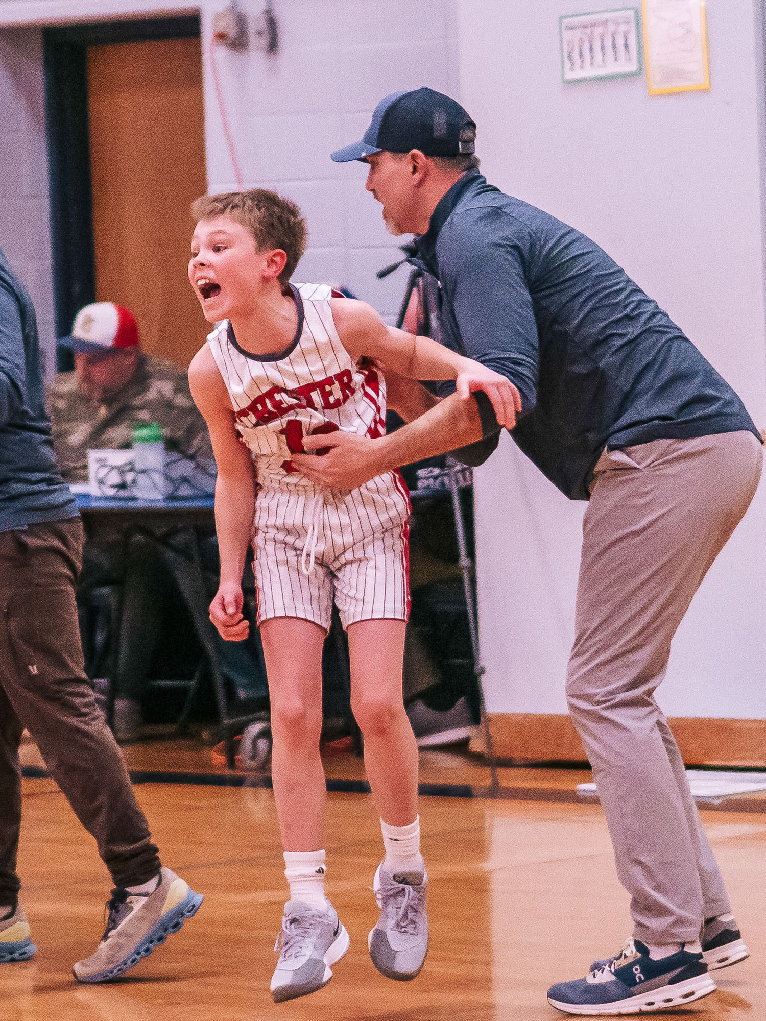 Celebration with coach