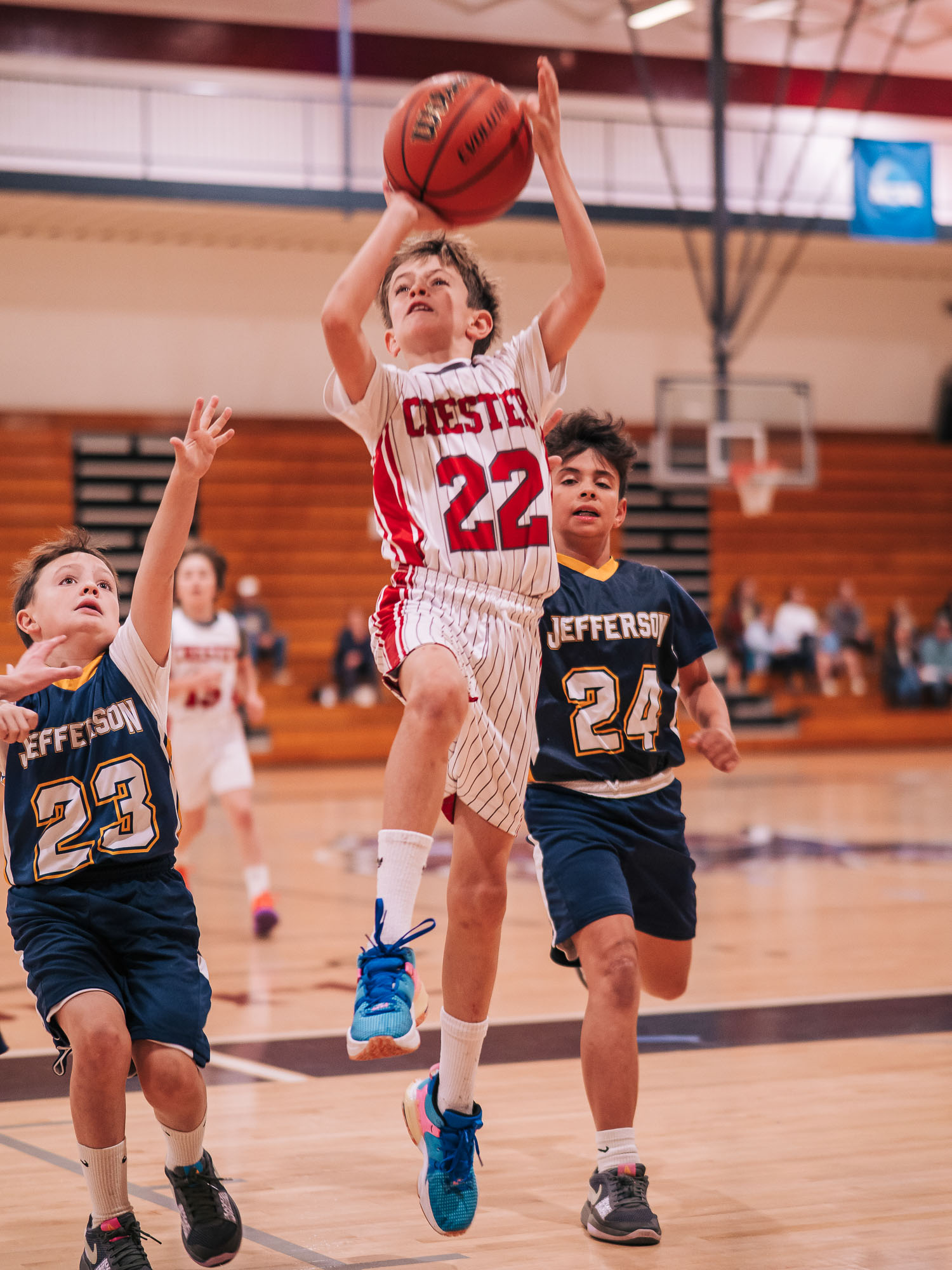 Win celebration on court