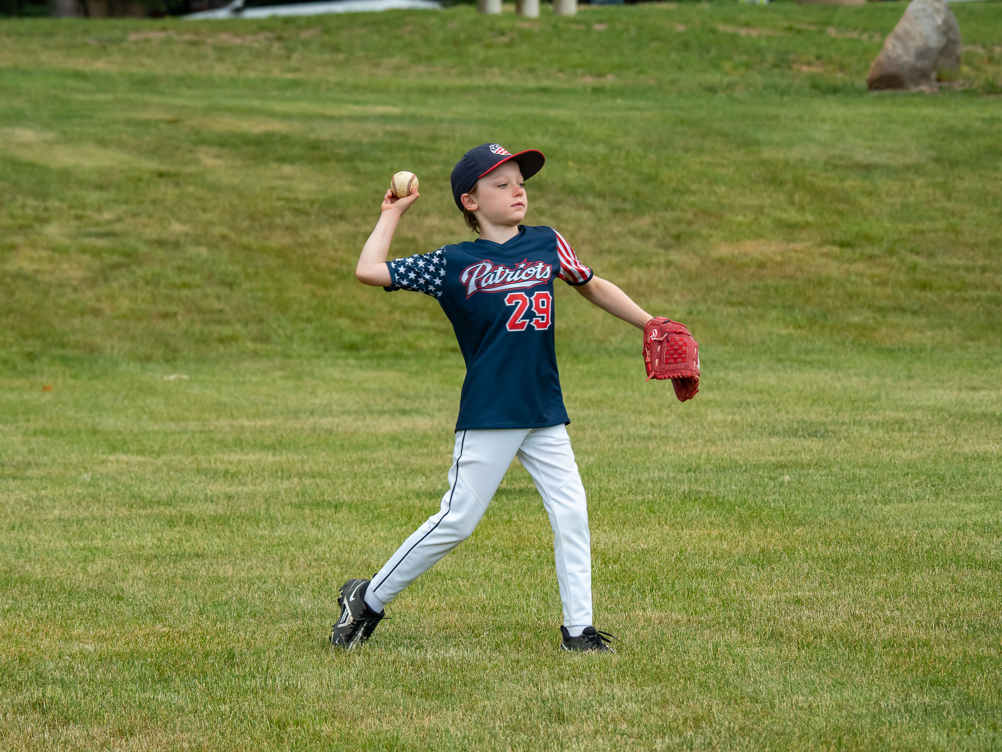 Fielder throw from outfield