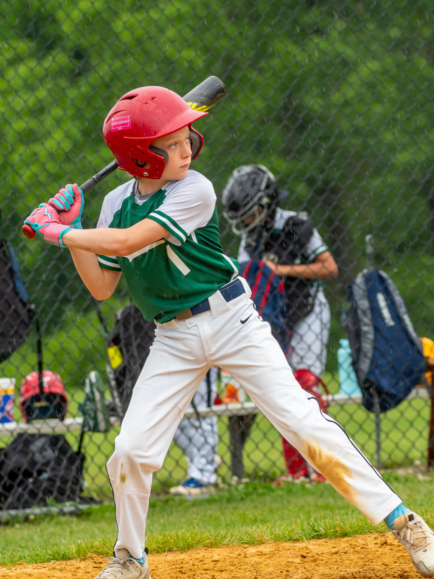Batter in the rain