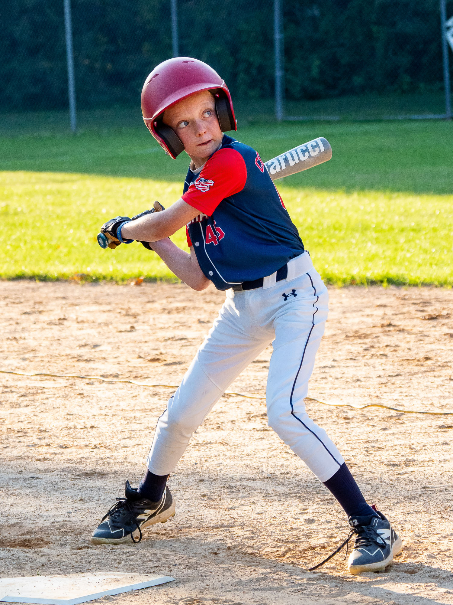 Youth baseball batter at the plate